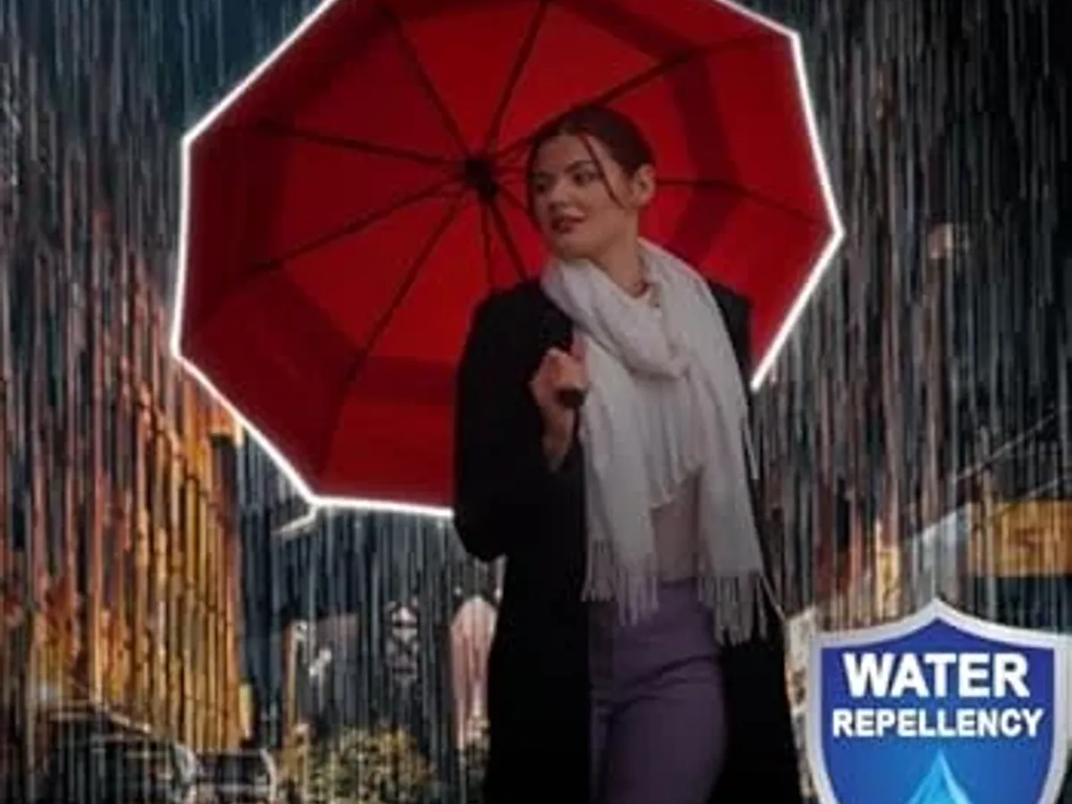 Parapluie Grand Format Résistant Parapluie Grand Format 108cm - Résistant Vent 16 Nervures - Poignée Bois - Automatique Parapluie 2 Personnes