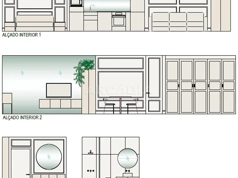 Apartamento T0 todo equipado e mobilado com Elevador