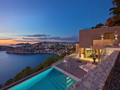Sea-view villa with infinity pool for sale in Puerto Andratx, Southwest Mallorca