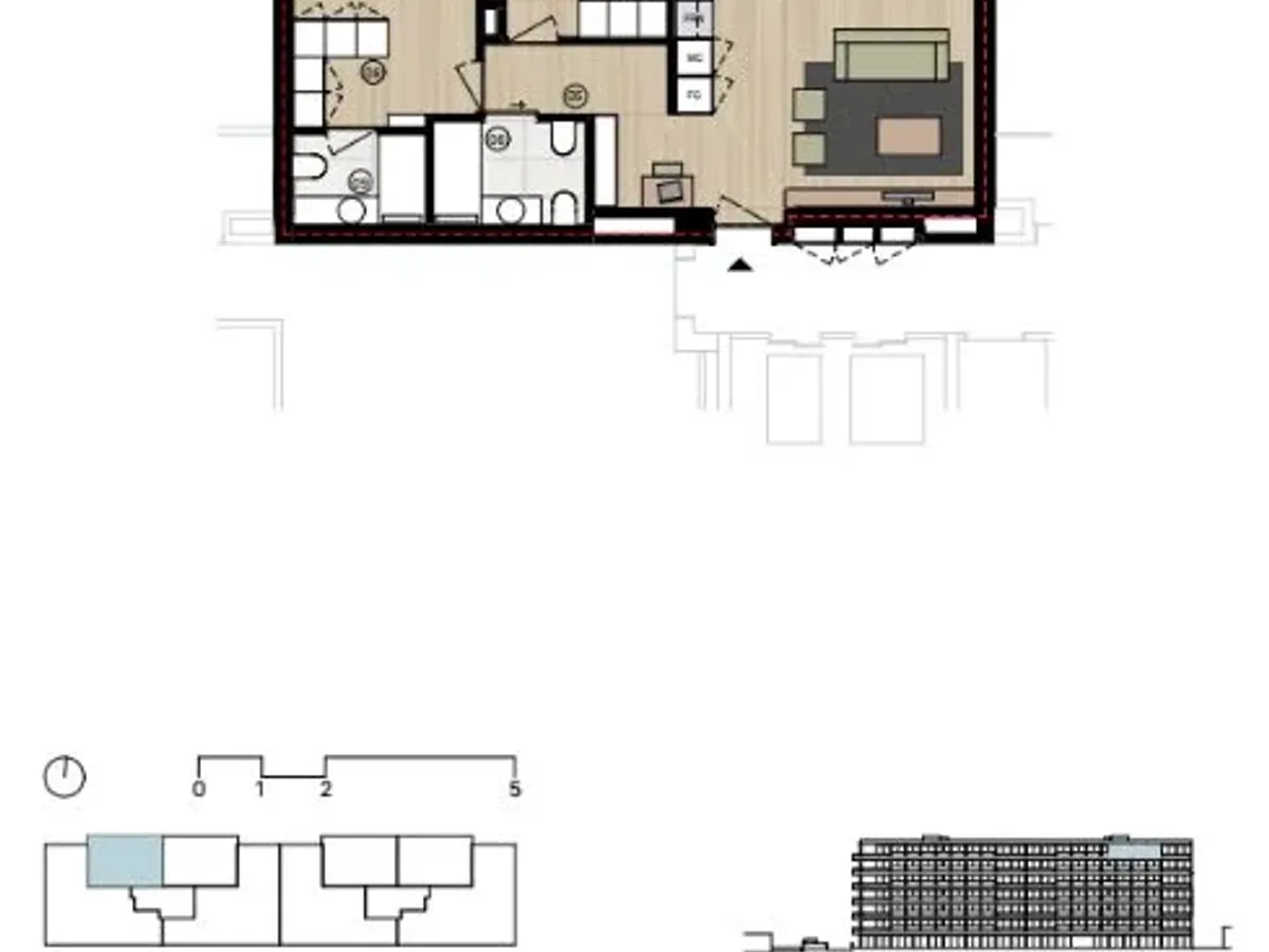 T2 Último Piso com varanda - Matosinhos Sul