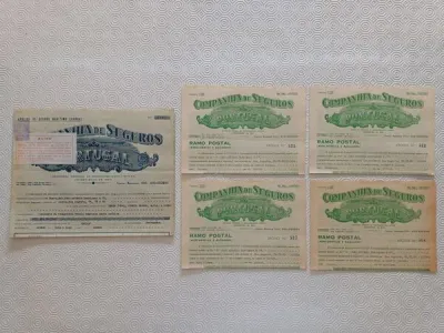 Documentos antigos - Apólices de Seguros antigas