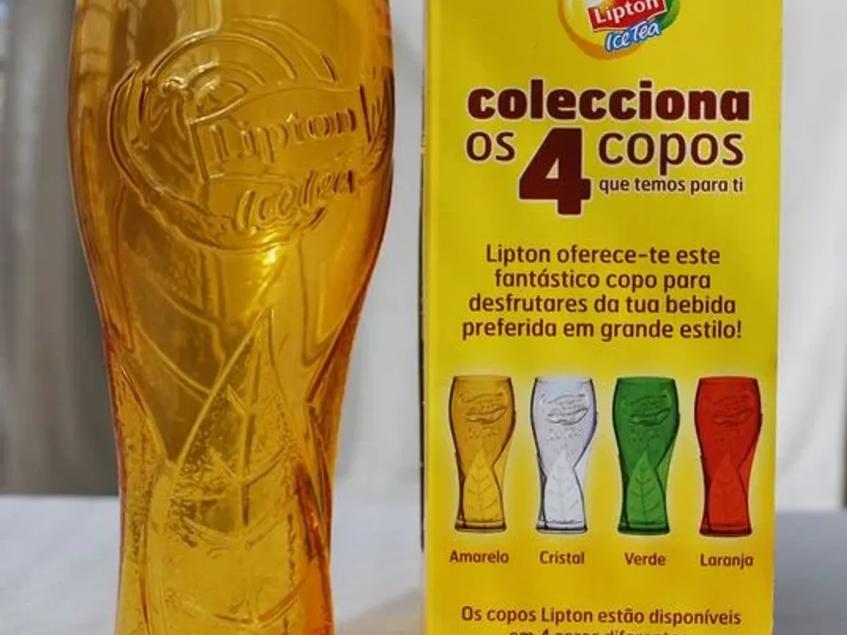 Copo Lipton Ice Tea amarelo 