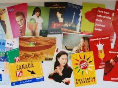 Postais publicitários dos anos 90 