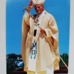 Foto de João Paulo II com carimbo da Expo 98 2