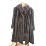 Casaco comprido de pele sintética dos anos 60  1