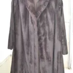 Casaco comprido de pele sintética dos anos 60  5