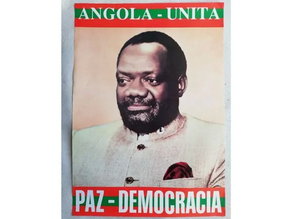 Cartaz político / propaganda UNITA Jonas Savimbi 