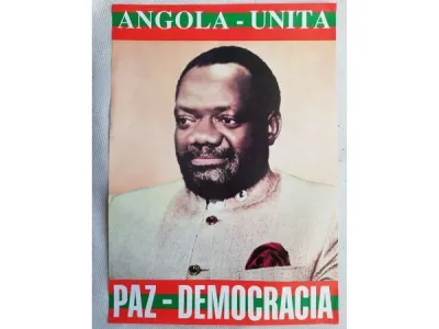 Cartaz político / propaganda UNITA Jonas Savimbi 