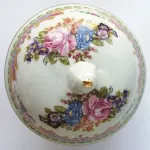 Limoges - Guarda-jóias, taça e pequeno prato 8