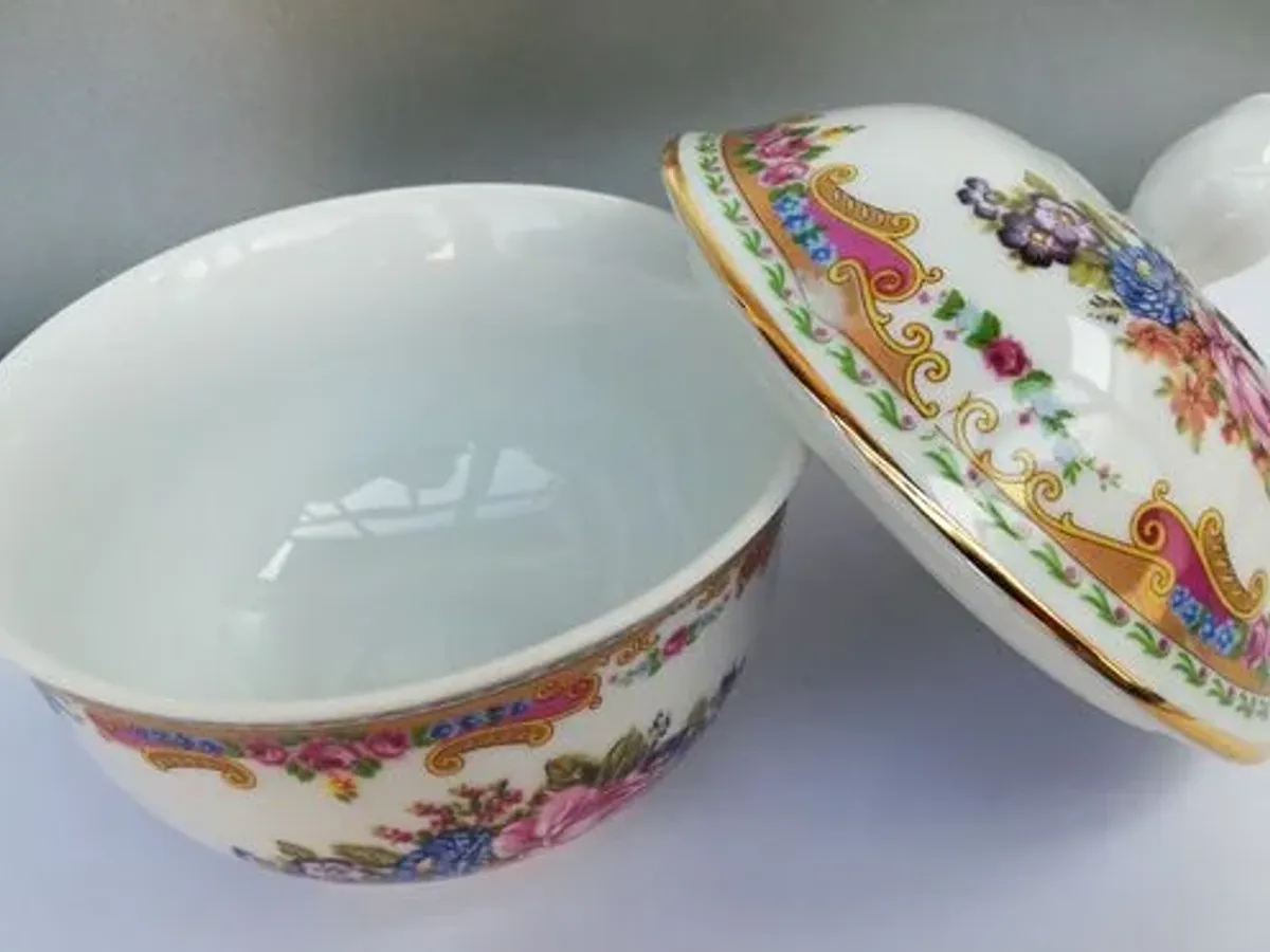 Limoges - Guarda-jóias, taça e pequeno prato