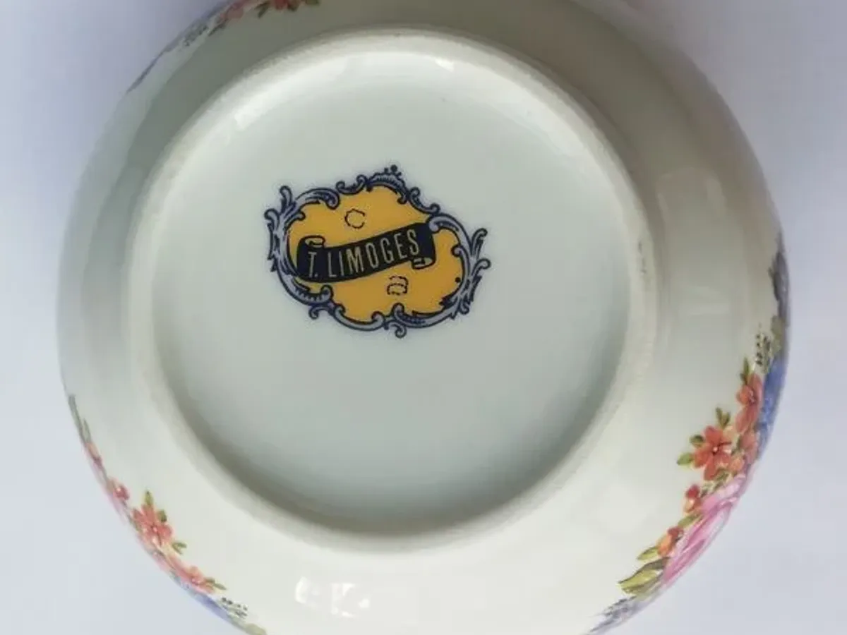Limoges - Guarda-jóias, taça e pequeno prato