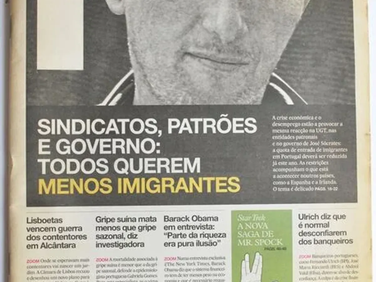 Número 1 do Jornal I de 7 de Maio 2009