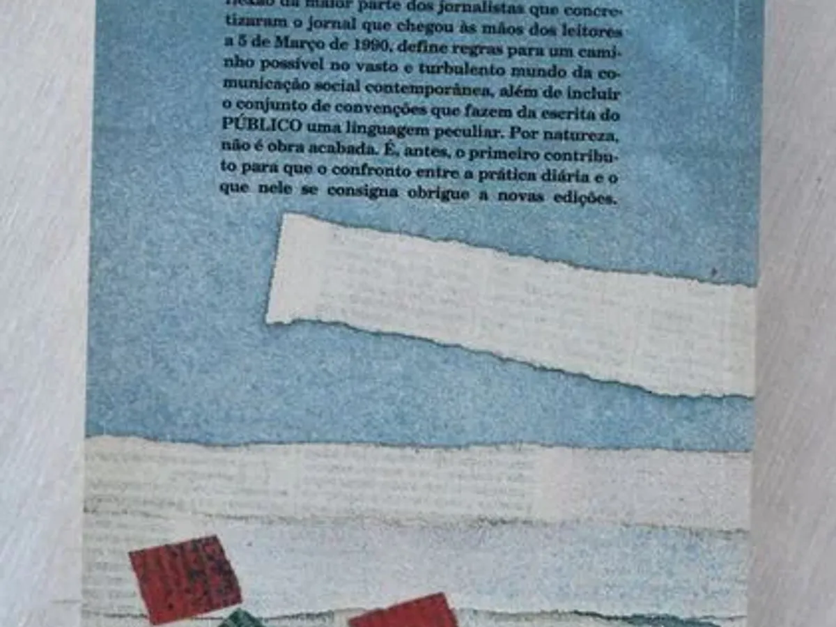 Livro de estilo do jornal Público – 1ª edição 1998