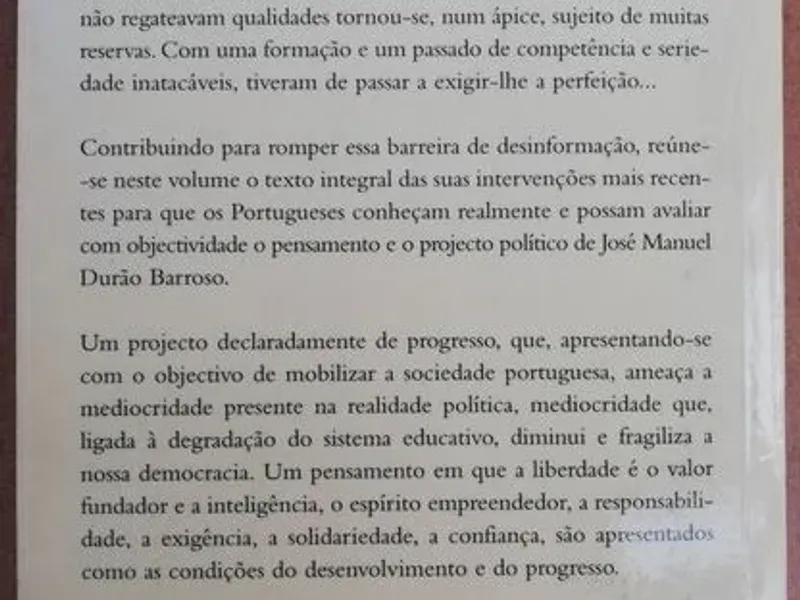 Durão Barroso - mudar de modelo