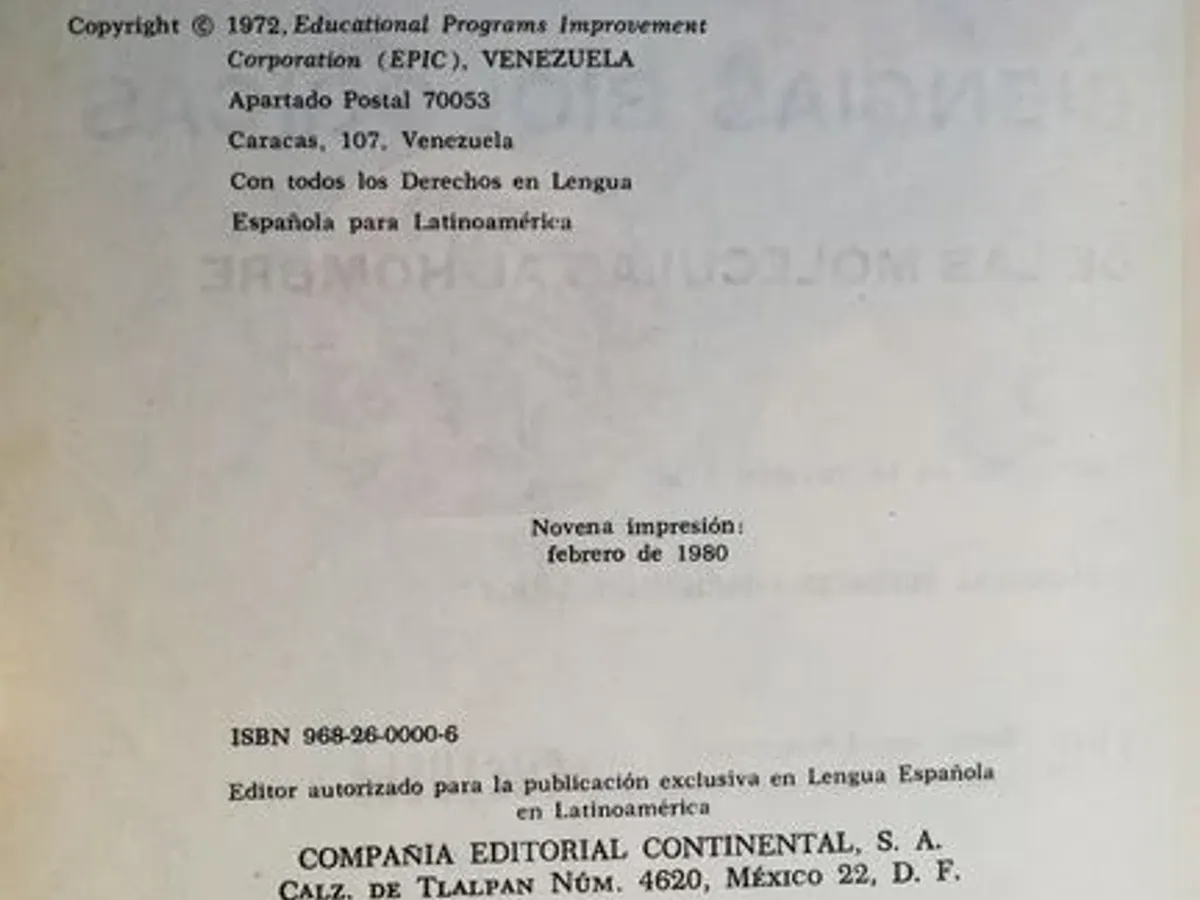 Ciencias Biologicas - De las Moléculas al Hombre