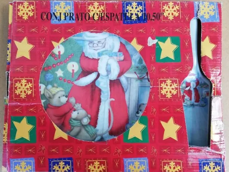 Prato de Natal com espátula 