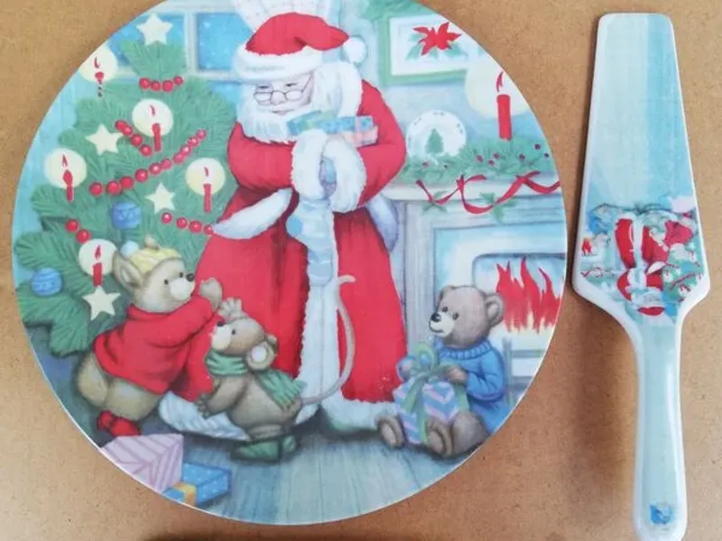 Prato de Natal com espátula 