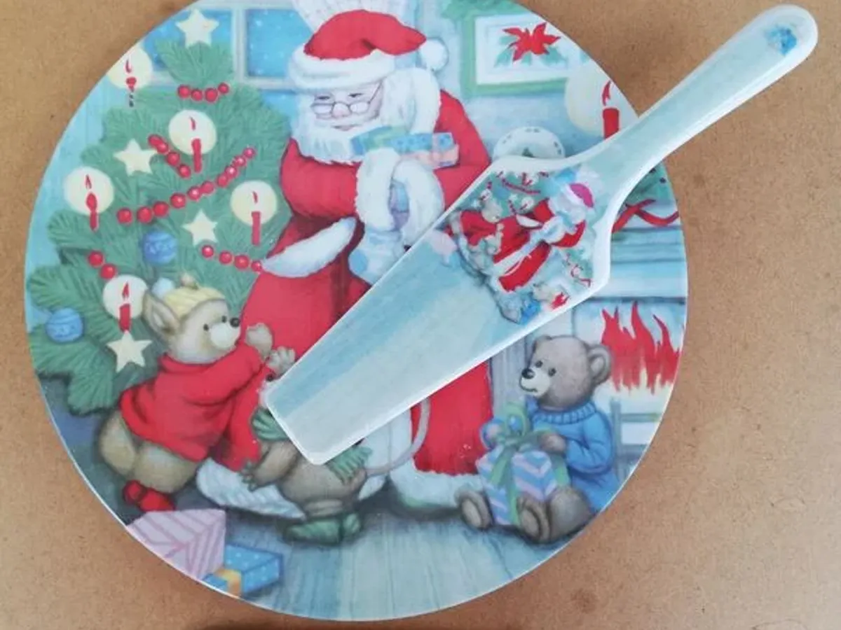 Prato de Natal com espátula 
