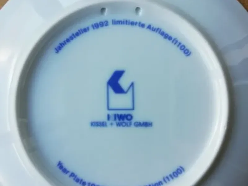 Prato decorativo KIWO 1992 Edição limitada