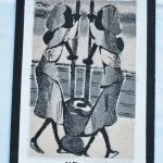 2 pequenos quadros feitos com areia Cabo Verde 4