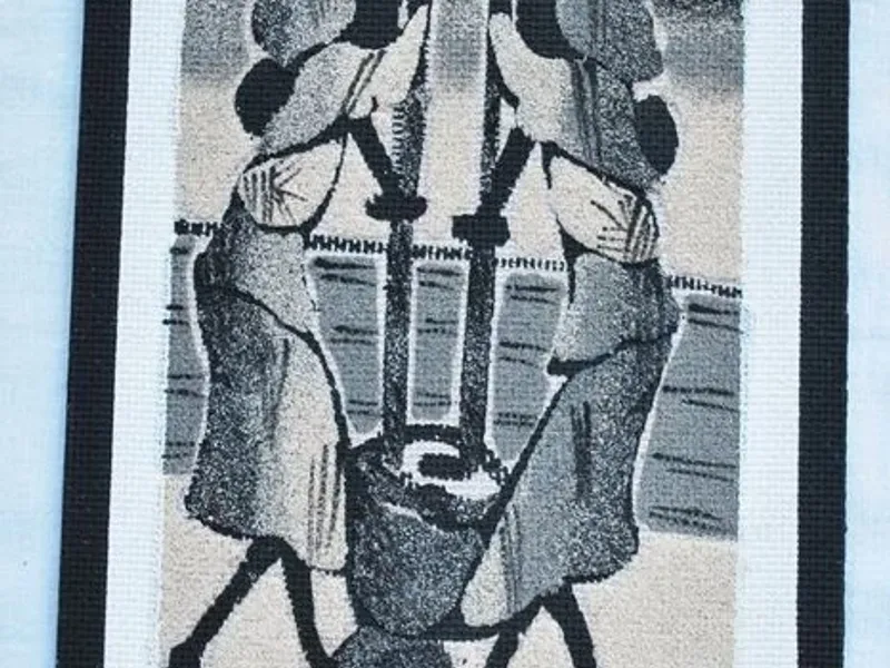 2 pequenos quadros feitos com areia Cabo Verde