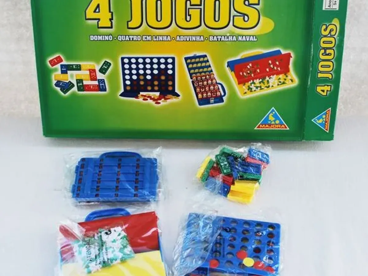 4 Jogos Majora – Dominó / 4 em linha / Adivinha / 