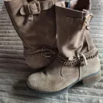 Botas camurça castanhas 7