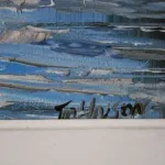 Quadro a óleo com moldura  2