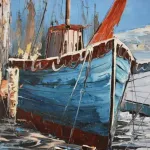 Quadro a óleo com moldura  3