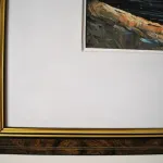 Quadro a óleo com moldura  7