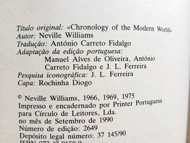 Cronologia Enciclopédica do Mundo Moderno