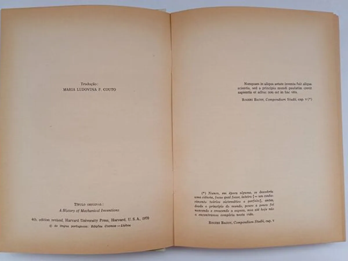 História das invenções mecânicas – 2 Volumes 