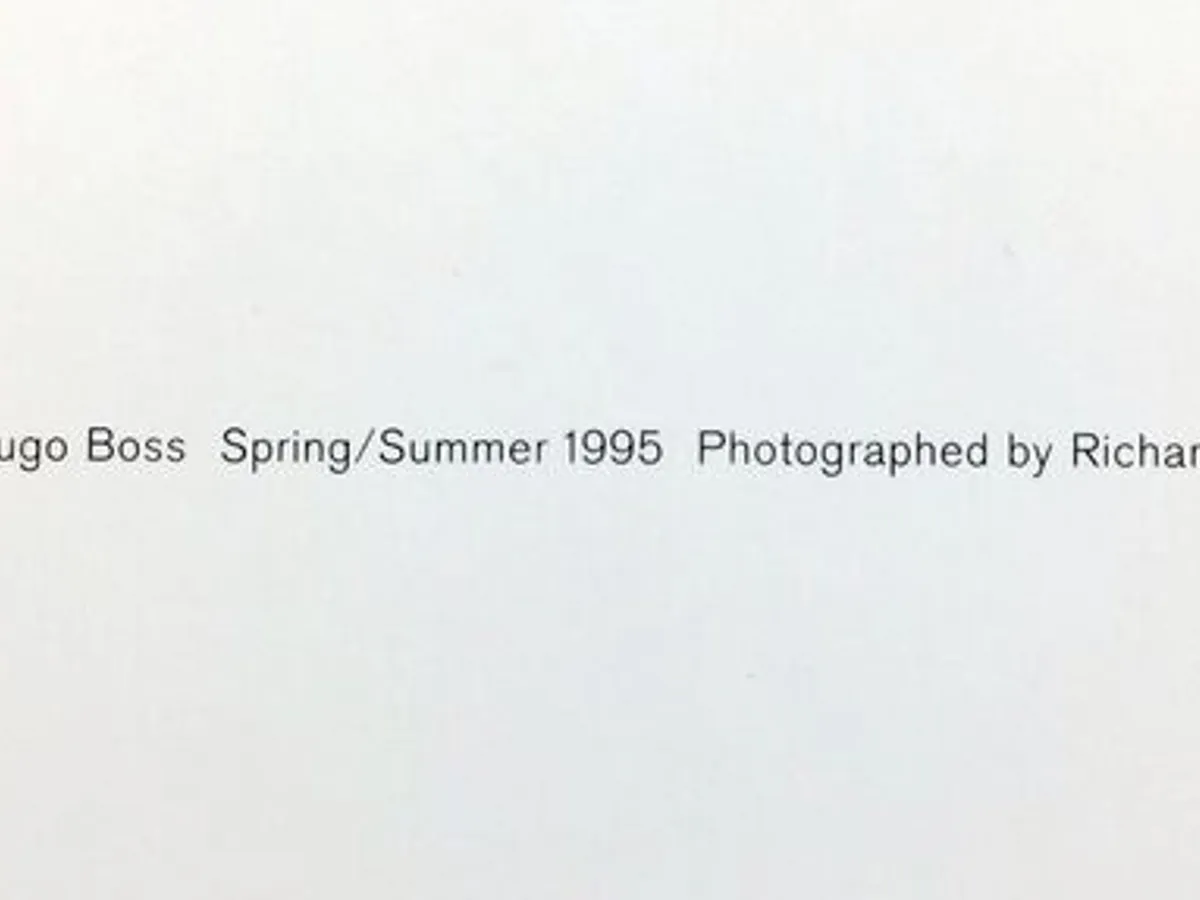 Catálogo Hugo Boss com 14 fotos de Richard Avedon 