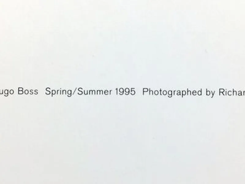 Catálogo Hugo Boss com 14 fotos de Richard Avedon 