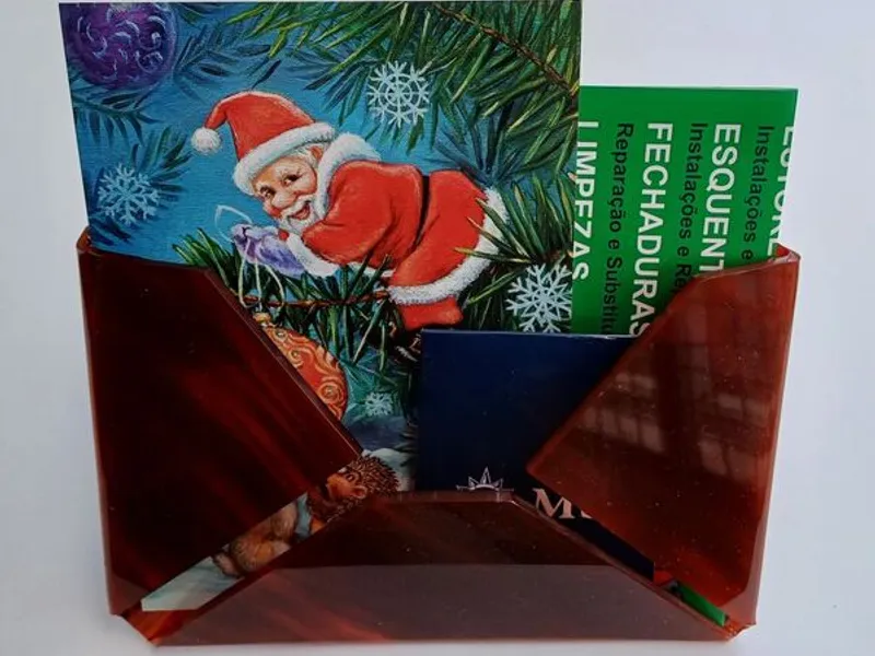 Porta papéis em acrílico 