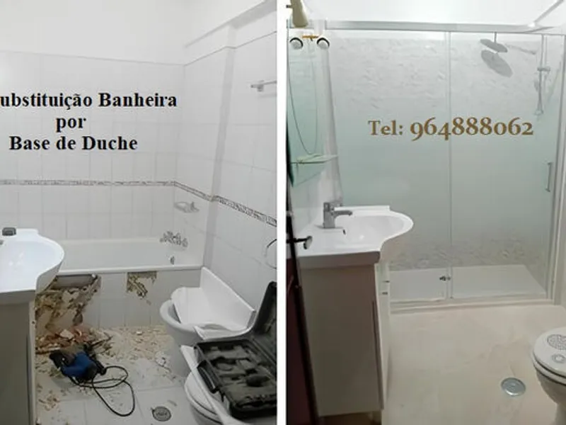 Substituição Banheira por Duche 
