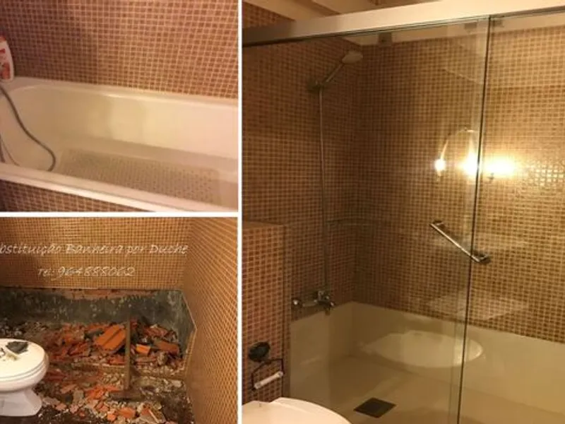 Substituição Banheira por Duche 