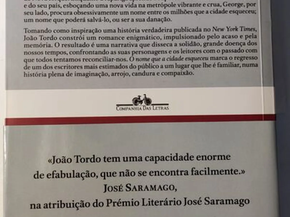 O Nome que a Cidade Esqueceu - João Tordo
