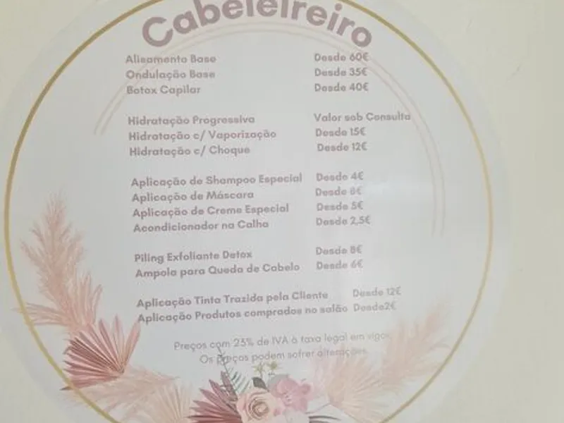 Serviços de estetica e cabeleireiro 