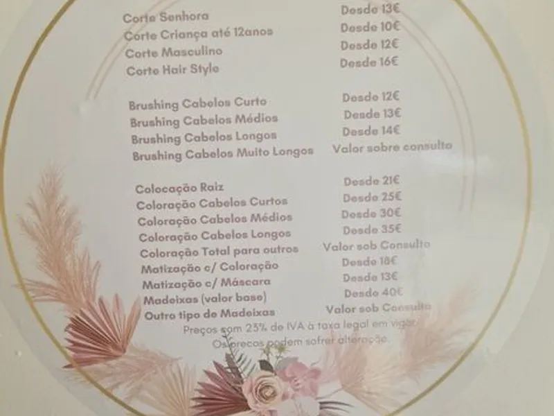 Serviços de estetica e cabeleireiro 