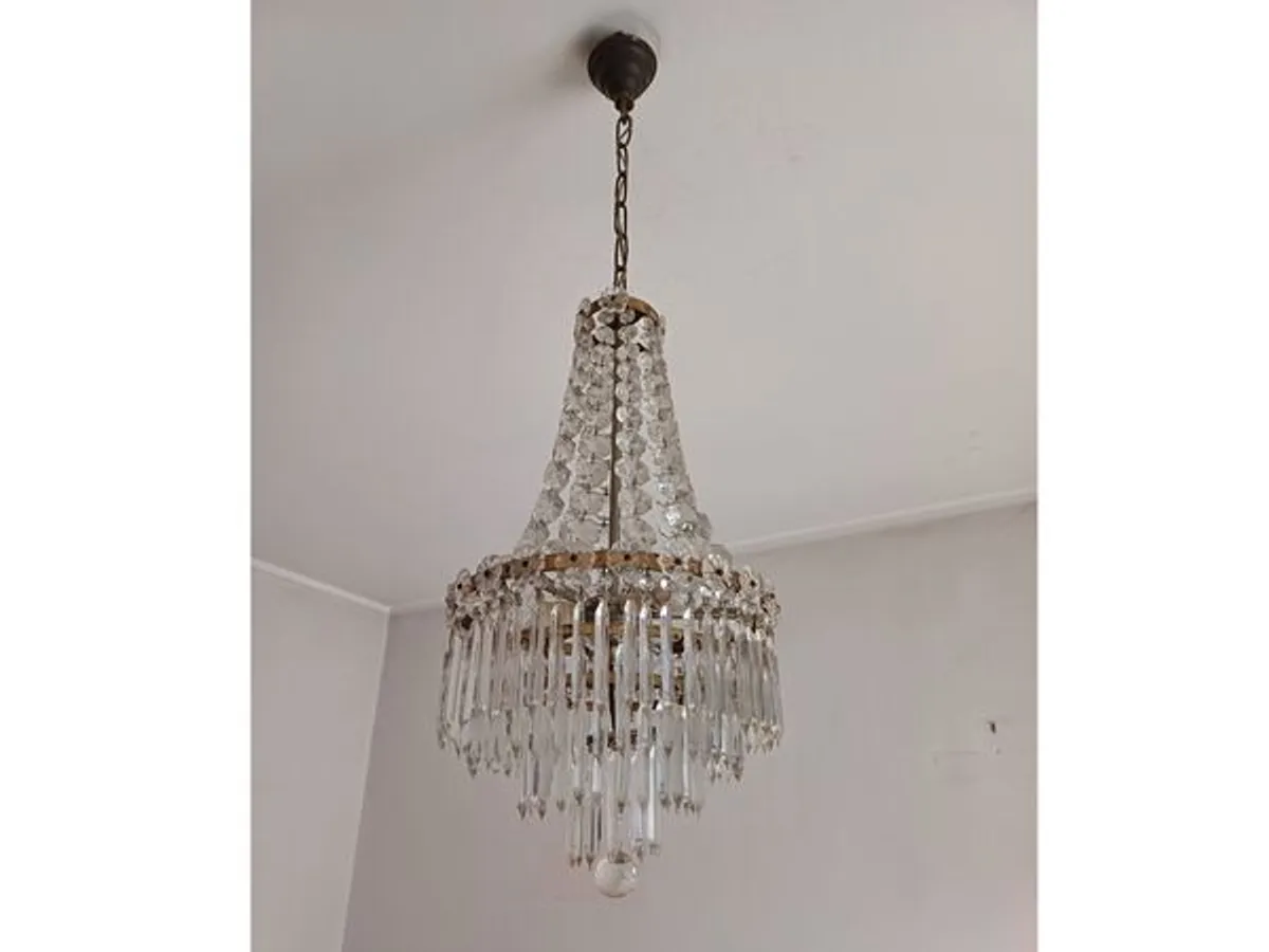 Candeeiro de quarto em vidro lapidado