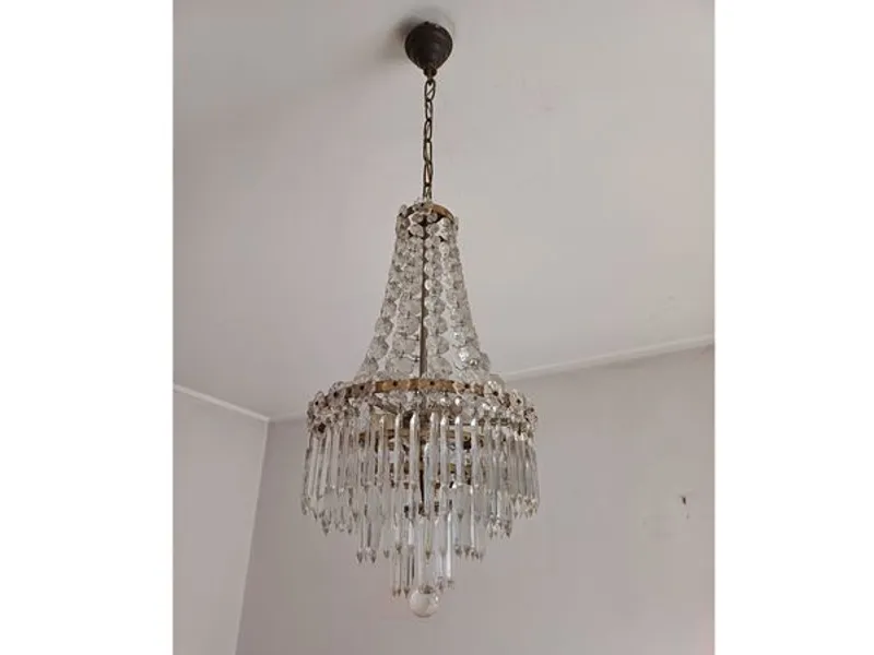 Candeeiro de quarto em vidro lapidado