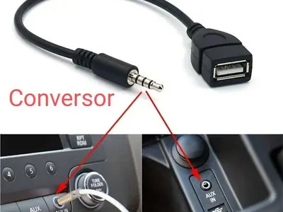 Conversor/adaptador NOVO Cabo De Áudio AUX Para Carro