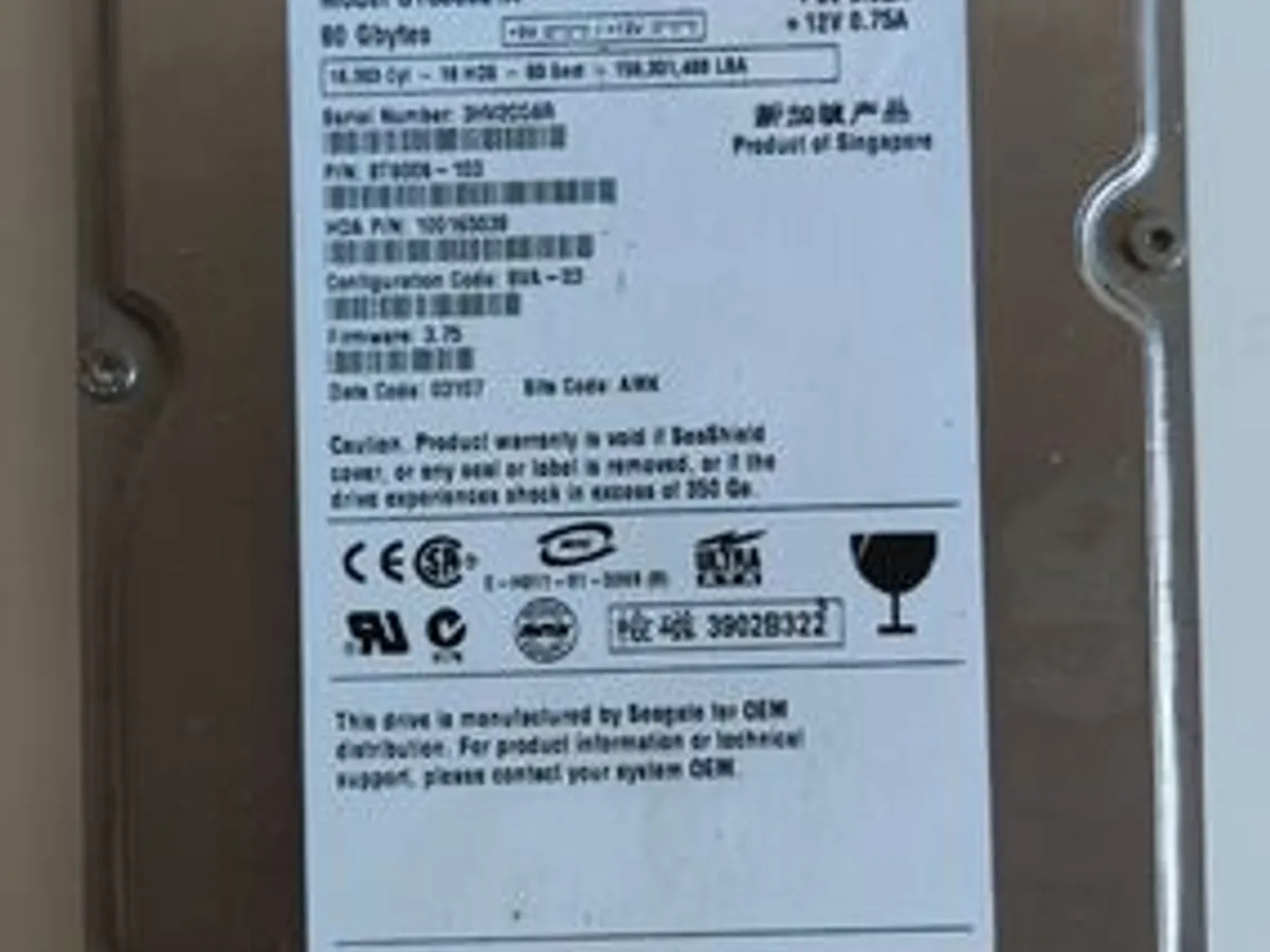 Disco ATA 3.5" Seagate Barracuda 80GB