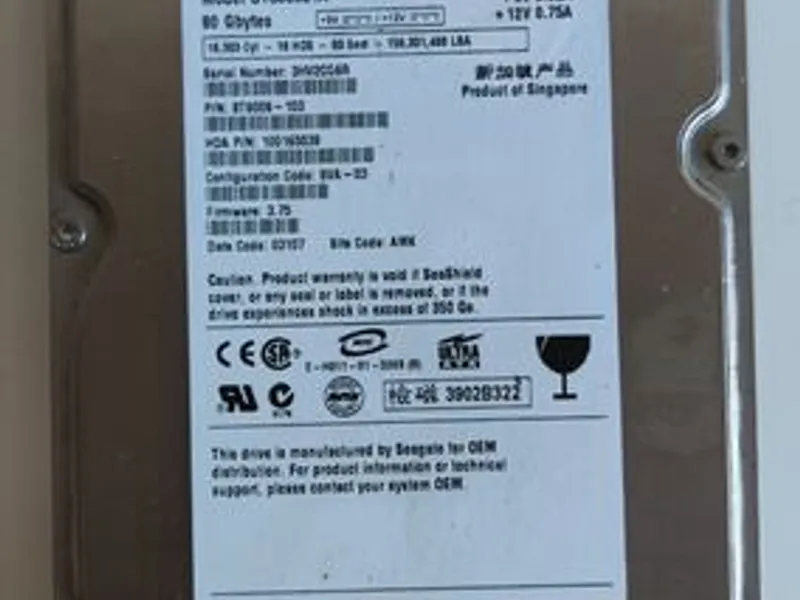 Disco ATA 3.5" Seagate Barracuda 80GB