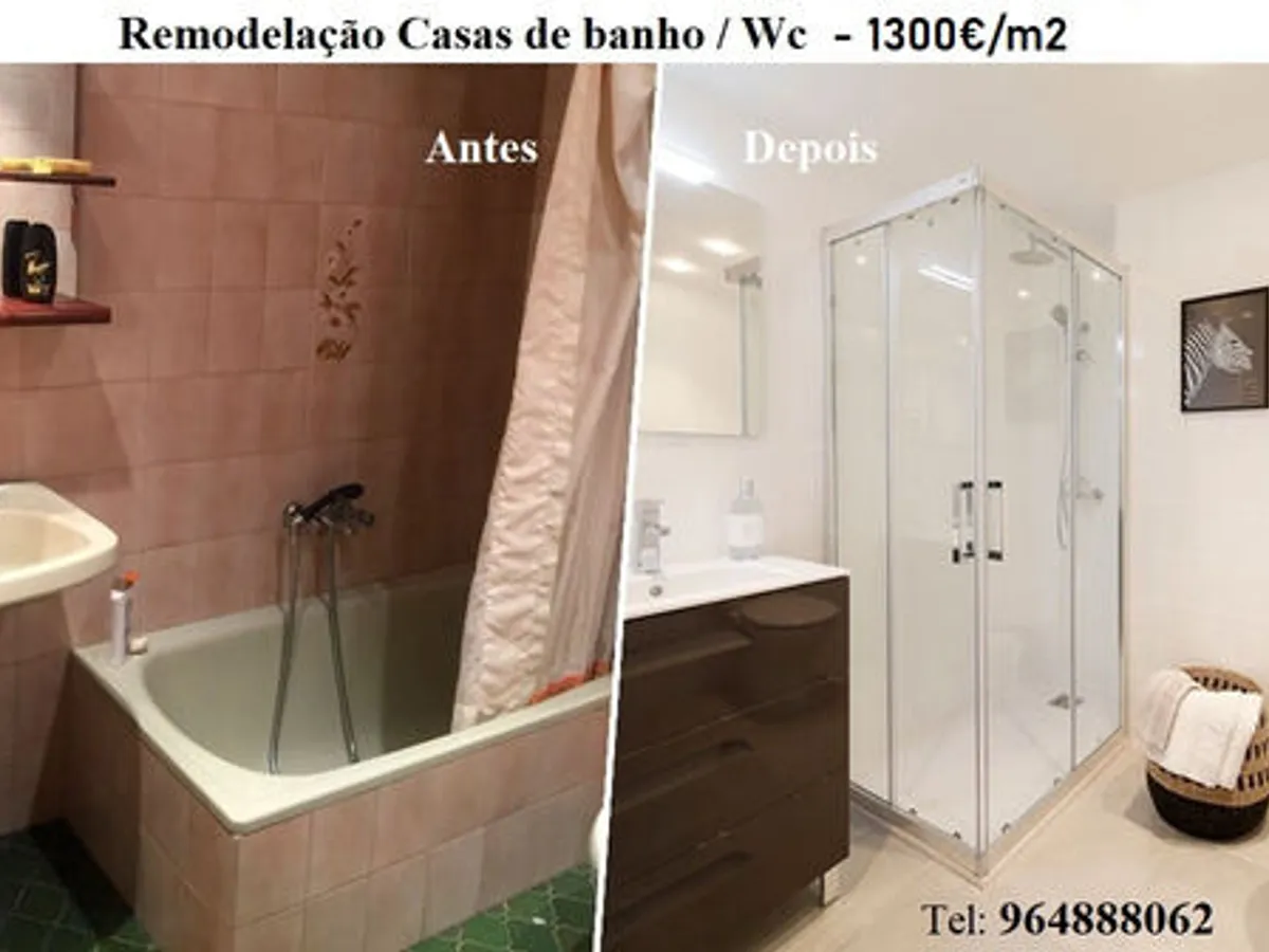 Remodelação Casas de banho / Wc por 1300/m2