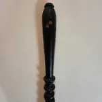 Poste madeira / coluna enrolada escura pau-santo 3