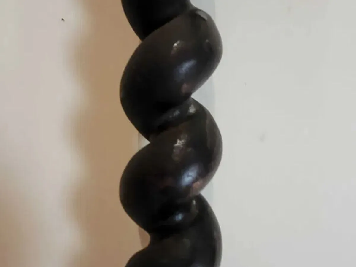 Poste madeira / coluna enrolada escura pau-santo