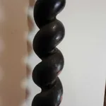 Poste madeira / coluna enrolada escura pau-santo 5