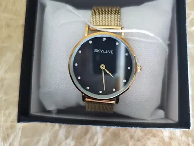 Relógio de pulso para Senhora dourado da Skyline 
